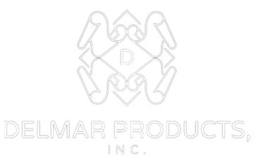 Delmar Products, Inc. logo (white)